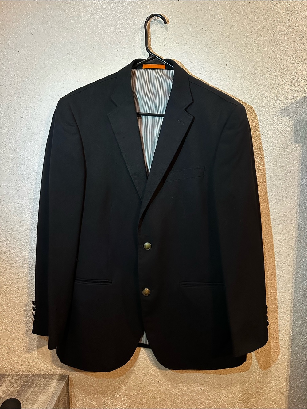 Men’s Black Dockers Blazer Suit Sport Coat 40 Regular Jacket